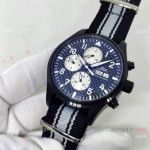 Copy IWC Pilot's Spitfire Blacksteel Nylon Strap Watch Automatic